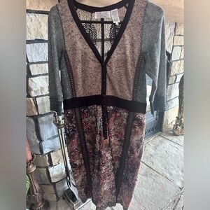 Byron Lars Multicolor mid-Sleeve Dress